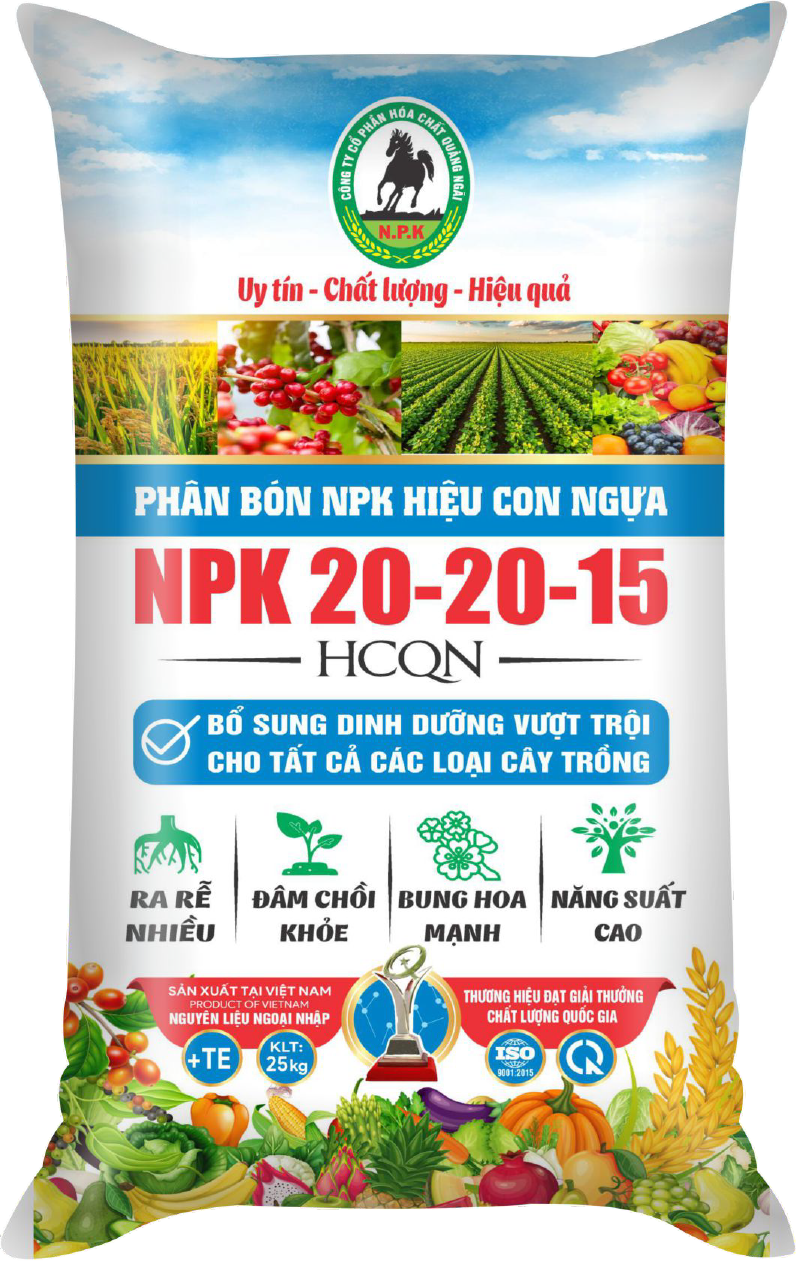 Phân bón Con Ngựa NK 20-20-15 25 kg+HCQN
