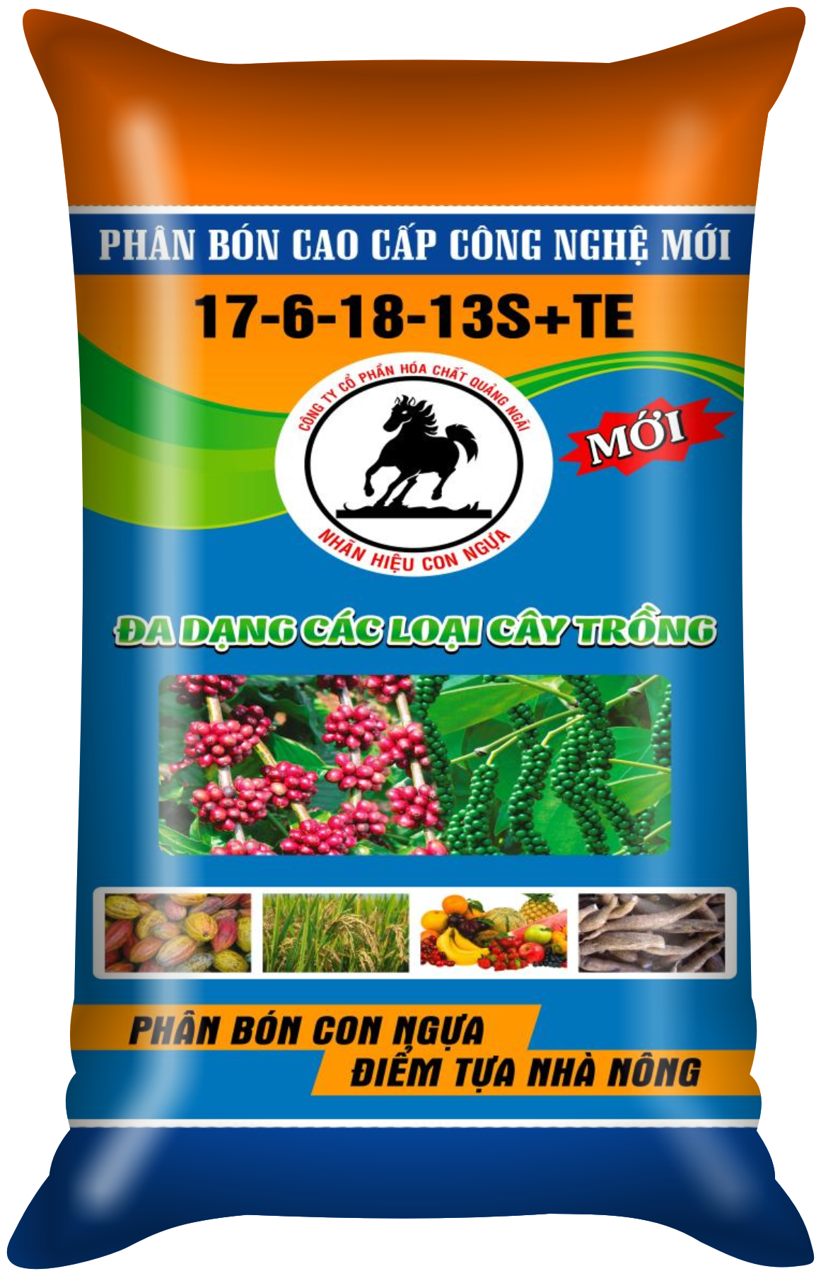 Phân bón Con Ngựa NPK 17-6-18+13S+HCQN